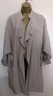 Buy New Look Beige Kimono/duster Jacket Oversized Waterfall Size 14 New  • 9.99£