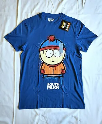 Buy Official South Park 'Stan Marsh Paint Effect T-Shirt (Blue, Size Large) BNWT • 12£