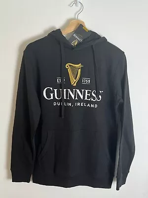 Buy Official Guinness Mens Harp Logo Hoodie Black - Small - New With Tags • 22.99£