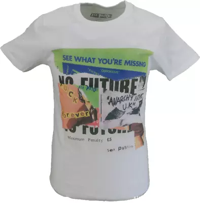 Buy Mens White Official Sex Pistols Collage T Shirt • 16.99£