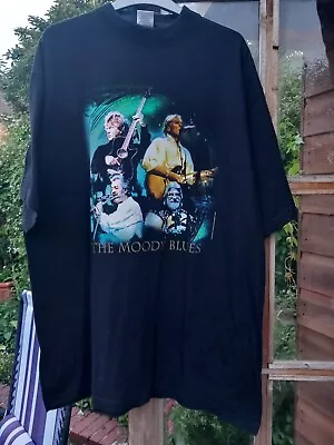 Buy VINTAGE The Moody Blues T Shirt Mens XL Retro 2000 Music Band Tee Black Adult • 25£