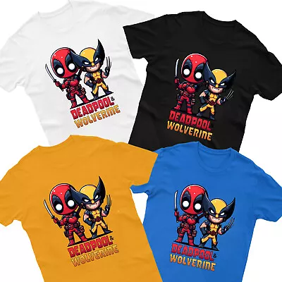 Buy Deadpool VS Wolverine Mens Kids T Shirt Funny Movie Mad Engine Unisex Gift Tee • 10.49£