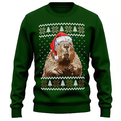 Buy Beaver Gift Christmas Sweatshirt Wildlife Animal Him Or Her Xmas Jumper Unisex • 24.99£