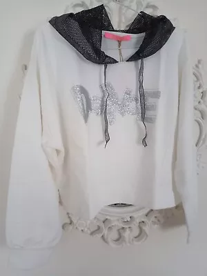 Buy WOMEN Hoodie Honeycomb Mesh Contrast Hoodie,color White Size L,100% Cotton • 14.99£