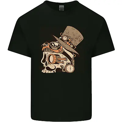 Buy Steampunk Skull With Moustache Mens Cotton T-Shirt Tee Top • 8.75£