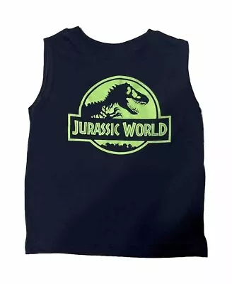 Buy Jurassic World Logo Sleeveless T-shirt 4T. New Without Tags • 7.36£