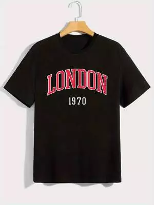Buy Top Short Sleeve London Print T-shirt Mens Womens Adults Casual Cotton Shirts Te • 9.29£
