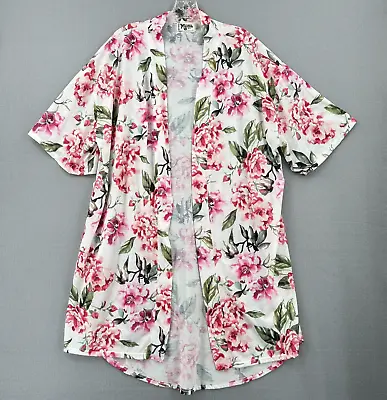 Buy Show Me Your MuMu Brie Robe Womens One Size Rose Pink Floral Kimono Cover-Up • 9.56£