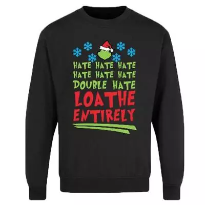 Buy Game Adults Grinch Squad Hate Loathe Entirely Printed Christmas Sweatshirt • 31.05£
