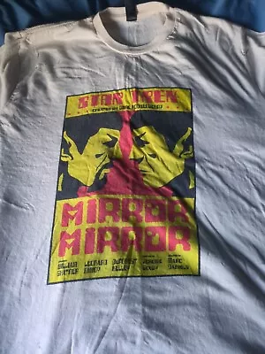 Buy Star Trek Mirror Mirror Movie Poster Graphic Cream Vintage T-Shirt Size Large • 2.50£