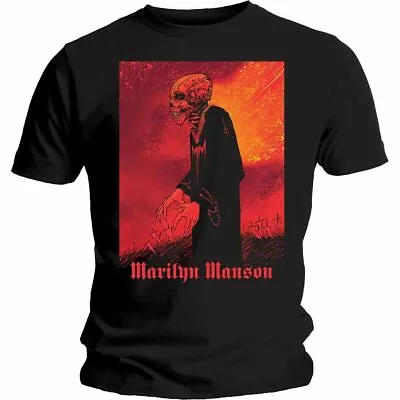 Buy Official Marilyn Manson Mad Monk Mens Black T Shirt Marilyn Manson Tee • 14.95£