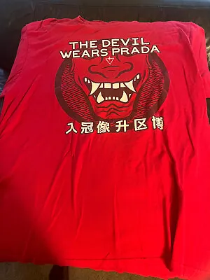 Buy The Devil Wears Prada Band T Shirt Red XL Super Clean Near Mint Emo Indie • 12.35£