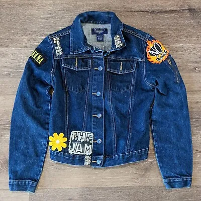 Buy Vintage Angels Customized Rock And Roll Patches Denim Jacket - SIZE L • 42.76£