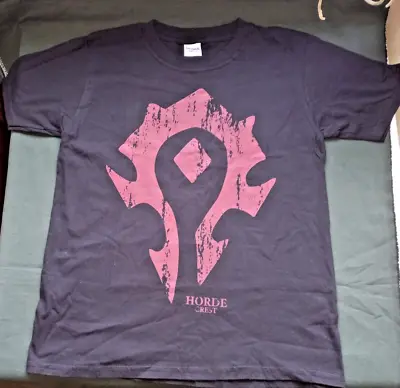Buy New Gildan World Of Warcraft Horde Crest Navy T Shirt L Youth • 11.99£