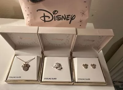 Buy NEW - STERLING SILVER - Minnie Mouse Jewellery Set! • 15£