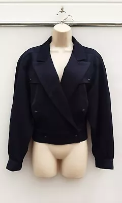 Buy Vintage Blue Jacket,military,rockabilly,40s,50s,60's,80's Vintage Style,size 12 • 8.99£