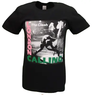 Buy Mens Black Official The Clash London Calling T Shirt • 17.99£