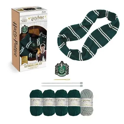 Buy Harry Potter Hogwarts Slytherin House Infinity Scarf Cowl Kit NEW WOOL KNITTING • 12.49£