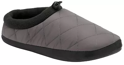 Buy Mens Dunlop Slippers Mules Soft Quilted Padded Duvet Toggle Outdoor Soles • 14.99£