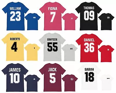 Buy Personalised Name Number T-Shirt Football Player Birthday Gift Men Women Kids • 9.99£