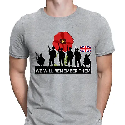 Buy We Will Remember Them War Remembrance Day UK Flag Retro Mens T-Shirts Top #UJG • 9.99£