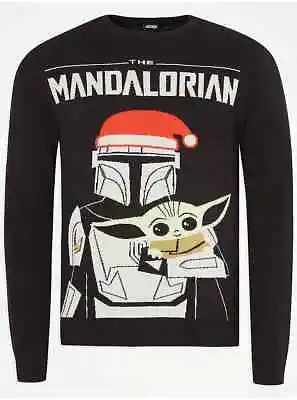 Buy Stars Wars The Mandalorian Christmas Jumper  GIFT SCHOOL WORK SANTA HAT • 24.99£