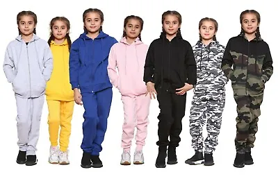 Buy Boys Girls Kids Tracksuits Hoodie With Trousers School P.E Jogging Fleece Bottom • 13.99£