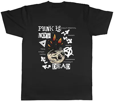 Buy Punk Is Not Dead Mens T-Shirt Gothic Emo Music Unisex Tee Gift • 8.99£