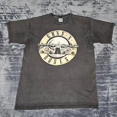 Buy VINTAGE Guns N Roses Shirt Adult Medium Black Classic Kurt Kobain Logo 2004 Tee • 31.99£