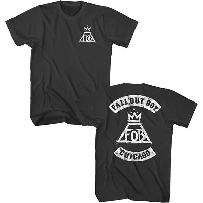 Buy Fall Out Boy Logo Chicago FOB Men's T Shirt Rock Band Tour Concert Merch • 43.81£