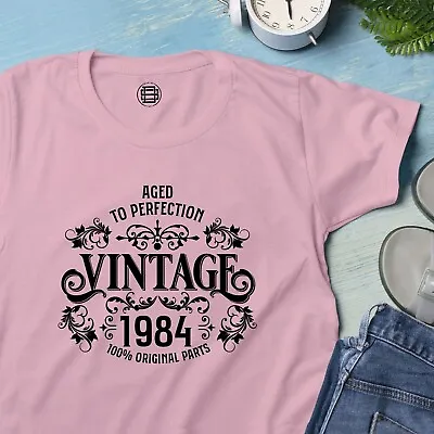 Buy 40th Birthday Gifts For Womens, Vintage 1984 Women T Shirt, Ladies 40th Top • 11.99£