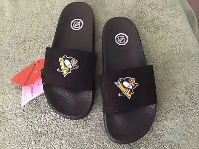 Buy NHL Pittsburgh Penguins Big Logo Unisex Slider Slippers Size 37 • 25£