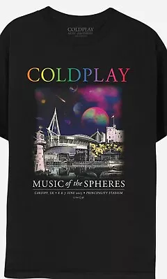 Buy Coldplay Music Of The Spheres Tour Cardiff T Shirt • 50£