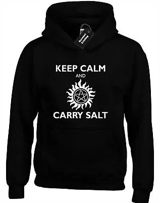 Buy Keep Calm And Carry Salt Hoody Hoodie Winchester Brothers Supernatural Devil • 16.99£