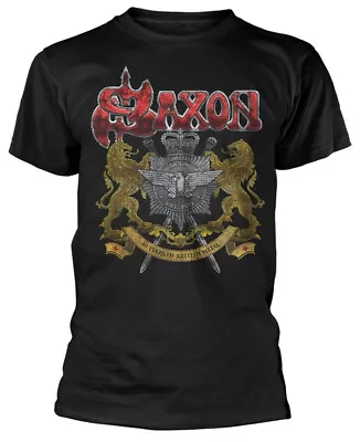 Buy Saxon 40 Years Black T-Shirt OFFICIAL • 17.99£