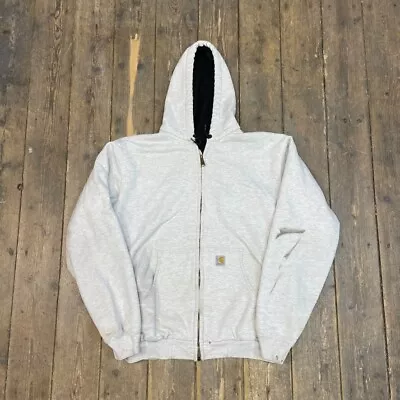 Buy Carhartt Hoodie Mens Full-Zip Workwear Mesh Lined Sweatshirt, Grey, Large Tall • 45£