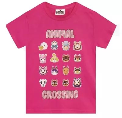 Buy Girls Animal Crossing Pink T Shirt Age 5-6 Brand New In Packaging From Character • 6.99£