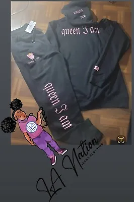 Buy Female  Hoodie And Pants. Queen I Am Pink Lion Top 2X & Pants XL With Tags New • 65.96£