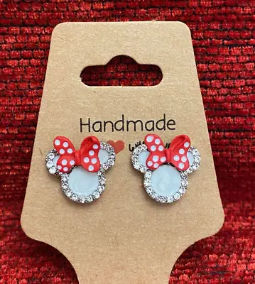 Buy Red Bow Minnie Mouse Earrings • 9.99£
