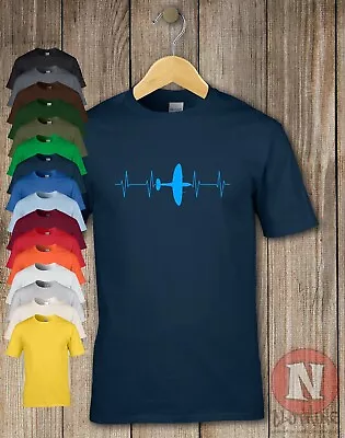 Buy Spitfire Heartbeat T-shirt WW2 Battle Of Britain RAF Fighter Aircraft • 12.99£