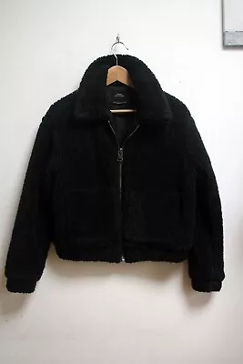 Buy Urban Outfitters Teddy Fleece Jacket Size XS - TP UK 6 Black • 20£
