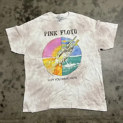 Buy Pink Floyd Wish You Were Here Tie-Dye Graphic Womens T-Shirt UO • 15.90£