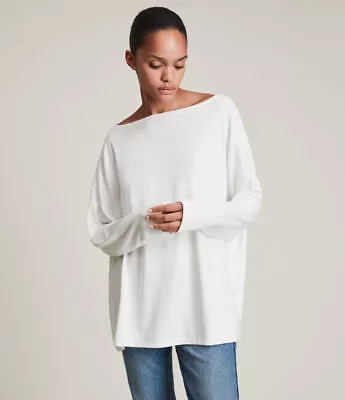 Buy All Saints Rita T-shirt Designer Long Sleeve Drop Shoulder Detail Tee Top New • 29.99£