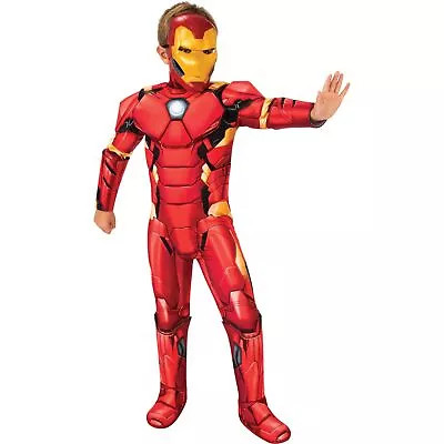 Buy The Avengers Childrens/Kids Deluxe Iron Man Costume BN5790 • 40.19£