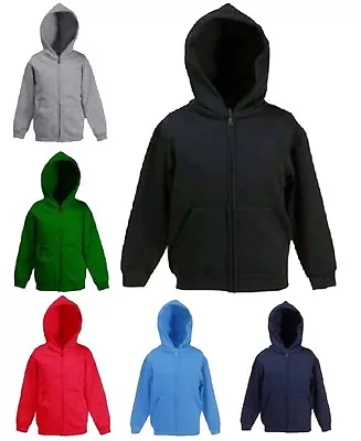 Buy Kids Boys & Girls Full Zip Hoodie Sweatshirt Jumper CHILDRENS SCHOOL HOODY COAT • 14.95£