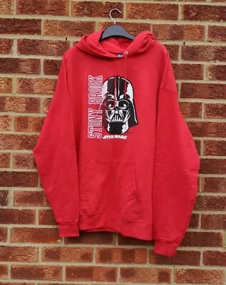 Buy Vintage Red Black Darth Vader Hoodie Star Wars Champion Brand Fleece Lined XL • 35£