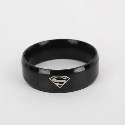 Buy Ring Unisex Black Superman New Dc Comic Batman Marvel Stainless Steel • 7.01£