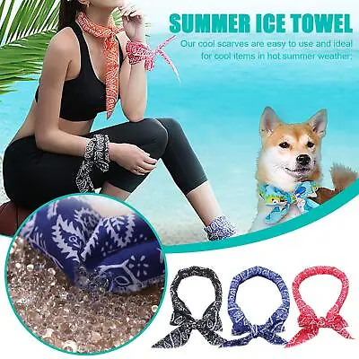 Buy Body Ice Cooling Bandana Scarf Wrap Headband Summer Outdoor Sport Neck C • 3.92£