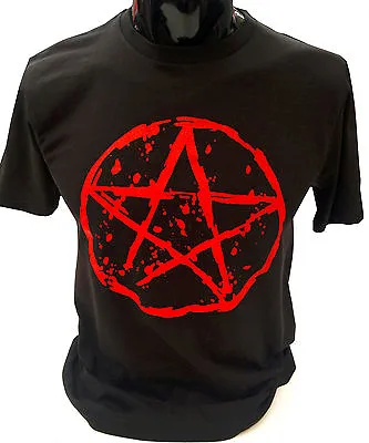 Buy Pentagram T-Shirt SCREENPRINTED S-2XL Rock Goth Punk Metal Gothic Emo Mens Women • 12.95£