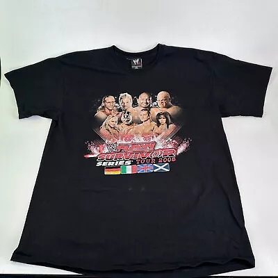 Buy Rare Vintage WWE T Shirt Raw Survivor Series Tour 2008 Wrestling Size XL • 19.99£